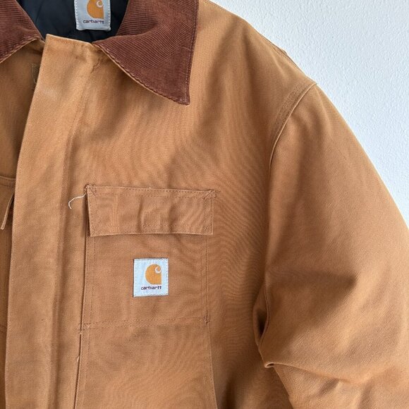 Vtg Carhartt Coat Arctic Quilt Lined Rancher Duck Canvas Chore Workwear - Picture 3 of 15